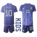 Argentinië Lionel Messi #10 Babykleding Uitshirt Kinderen WK 2022 Korte Mouwen (+ korte broeken)